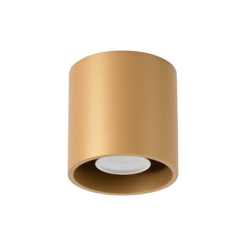 Plafon złoty okrągły aluminiowy 10/10/10 cm GU10