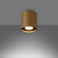 Plafon złoty okrągły aluminiowy 10/10/10 cm GU10 [3]