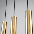 Lampa wisząca na listwie złoty połysk trzy tuby GU10 [4]