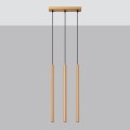 Lampa wisząca złota na listwie trzy klosze tuby G9 [2]
