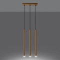Lampa wisząca złota na listwie trzy klosze tuby G9 [3]