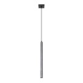 Lampa wisząca na listwie szara betonowa jeden klosz G9