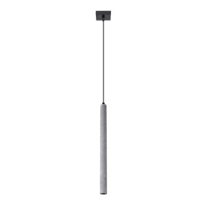 Lampa wisząca na listwie szara betonowa jeden klosz G9