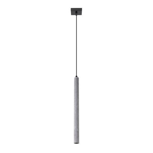 Lampa wisząca na listwie szara betonowa jeden klosz G9