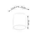 Kinkiet złoty okrągły aluminiowy 10/12,5/10 cm G9 Wymiar