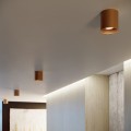 Kinkiet złoty okrągły aluminiowy 10/12,5/10 cm G9 - Wnętrze Złota lampa na ścianę w kształcie walca do salonu, sypialni, biura, korytarza