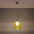 Lampa wisząca kolor żółty szklana kula E27 [3]