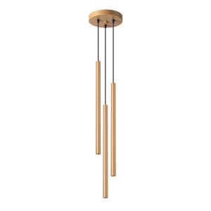 Lampa wisząca sufitowa złota trzy klosze asymetryczna G9