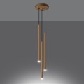 Lampa wisząca sufitowa złota trzy klosze asymetryczna G9 [3]