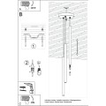 Lampa wisząca sufitowa złota trzy klosze asymetryczna G9 - schemat instalacji