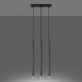 Lampa wisząca na listwie szara betonowa trzy kloszy G9 [3]