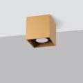 Plafon oprawa sufitowa złota kwadratowa 10 x 10 cm GU10 [2]