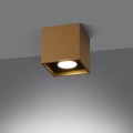 Plafon oprawa sufitowa złota kwadratowa 10 x 10 cm GU10 [3]
