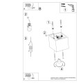 Plafon oprawa sufitowa złota kwadratowa 10 x 10 cm GU10 - schemat instalacji