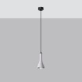 Lampa wisząca betonowa pojedyncza szara dzwonek E14 nad stół wyspę lub kuchenną [2]