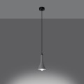 Lampa wisząca betonowa pojedyncza szara dzwonek E14 nad stół wyspę lub kuchenną [3]