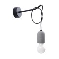 Kinkiet betonowy pojedynczy szaro-czarny E27 50 cm surowy styl loft