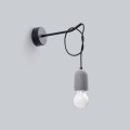 Kinkiet betonowy pojedynczy szaro-czarny E27 50 cm surowy styl loft [2]