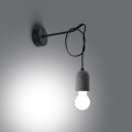 Kinkiet betonowy pojedynczy szaro-czarny E27 50 cm surowy styl loft [3]