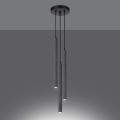 Lampa wisząca betonowa szara trzy klosze 115 cm G9 [3]