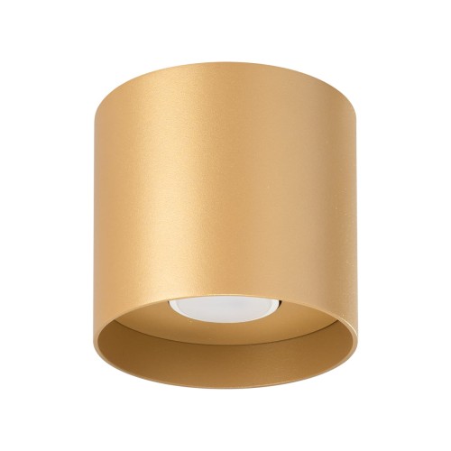 Plafon złoty okrągły aluminiowy 12/12/11 cm GU10