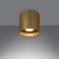 Plafon złoty okrągły aluminiowy 12/12/11 cm GU10 [3]