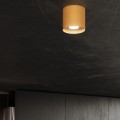 Plafon złoty okrągły aluminiowy 12/12/11 cm GU10 - wnętrze