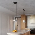 Lampa wisząca betonowa szara dzwonki dwa klosze E14 - wnętrze [3]