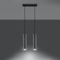Lampa wisząca betonowa szara dwa klosze GU10 [3]
