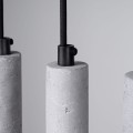 Lampa wisząca na listwie szara betonowa pięć kloszy tuby G9 [4]