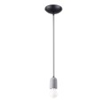 Lampa wisząca loft jeden klosz betonowa długa żarówka i przewód 115 cm E27