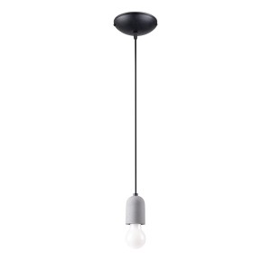 Lampa wisząca loft jeden klosz betonowa długa 115 cm E27