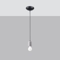 Lampa wisząca loft jeden klosz betonowa długa żarówka i przewód 115 cm E27 [2]