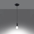 Lampa wisząca loft jeden klosz betonowa długa żarówka i przewód 115 cm E27 [3]