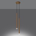 Lampa wisząca długa złota dwa klosze tuby glamour do salonu, jadalni, sypialni, hotelu 118 cm G9 [3]