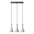 Lampa wisząca betonowa szara trzy klosze dzwonki lampa sufitowa do domuE14