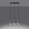 Lampa wisząca betonowa szara trzy klosze dzwonki lampa sufitowa nad stół do kuchniE14 [3]