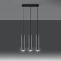 Lampa wisząca betonowa szara trzy klosze nad blat kuchenny do kuchni GU10 [3]