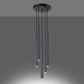 Lampa wisząca betonowa szara pięć kloszy 110 cm G9 lampa sufitowa do domu [3]