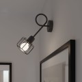Plafon czarny na listwie trzy klosze z pręcikami 10/11 cm E14 - wnętrze żyrandol sufitowy lampa dekoracyjna [3]