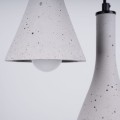 Lampa wisząca betonowa szara dzwonki trzy klosze E14 żyrandol sufitowy asymetryczny do restauracji [4]