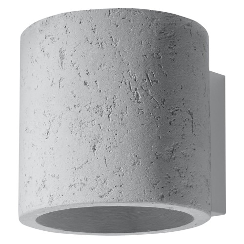 Kinkiet betonowy szary G9 loft 10/12/10 cm lampa na ścianę okrągła walec świeci góra dół