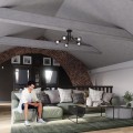 Kinkiet pojedynczy czarny metalowy E14 10/15 cm - wnętrze 1 salon