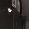 Kinkiet pojedynczy czarny metalowy E14 10/15 cm - wnętrze 3