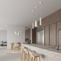 Lampa wisząca ceramiczna dzwonek jeden klosz E27 30/22 cm - wnętrze 1 Lampa nad blatem kuchennym