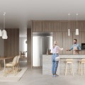 Lampa wisząca ceramiczna dzwonek jeden klosz E27 30/22 cm - wnętrze 2 Lampa wisząca w kuchni nad blatem wyspą kuchenną