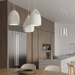 Lampa wisząca ceramiczna dzwonek jeden klosz E27 30/22 cm