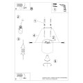 Plafon betonowy walec szary 10 x 10 cm GU10 oczko - schemat instalacji
