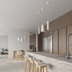 Lampa wisząca biała ceramiczna stożek E27 16/28 cm