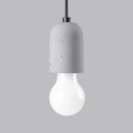 Lampa wisząca betonowa pojedyncza szaro czarna E27 190 cm loft styl industrialny [4]